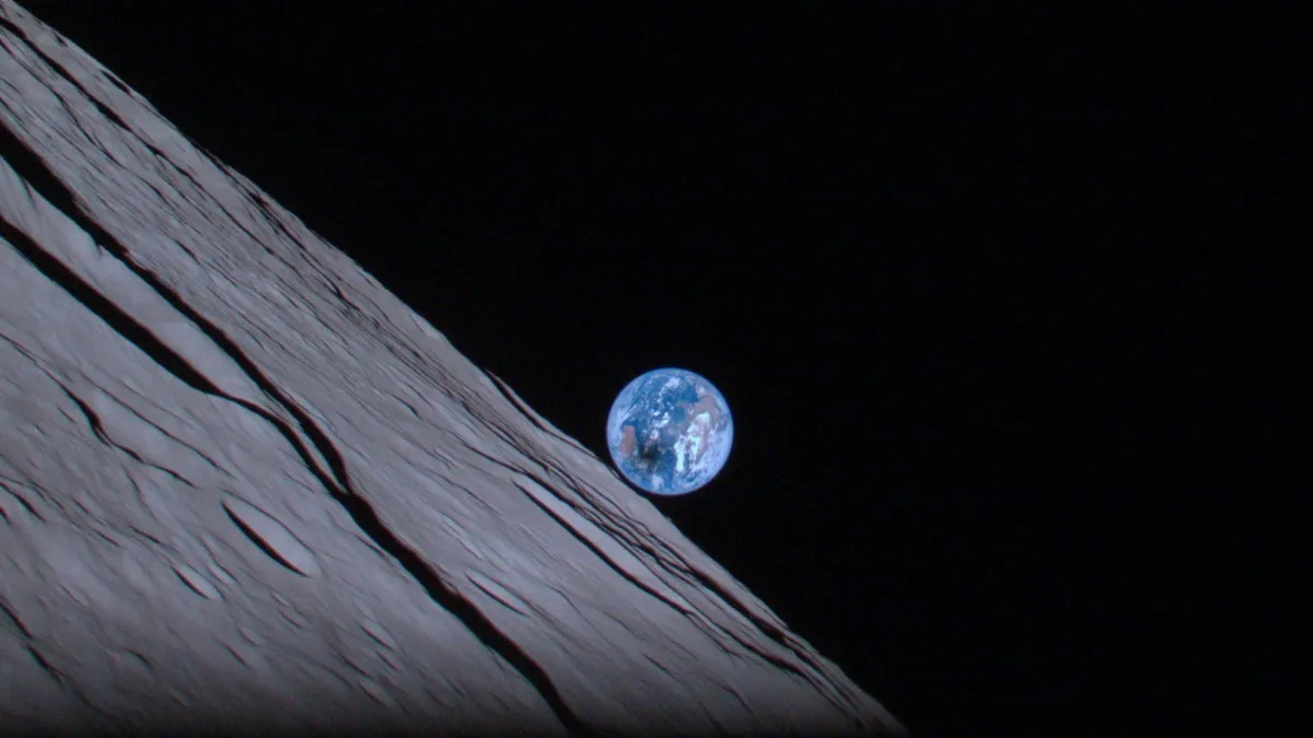 Japan's lunar lander captures stunning photo of Earth during solar eclipse.