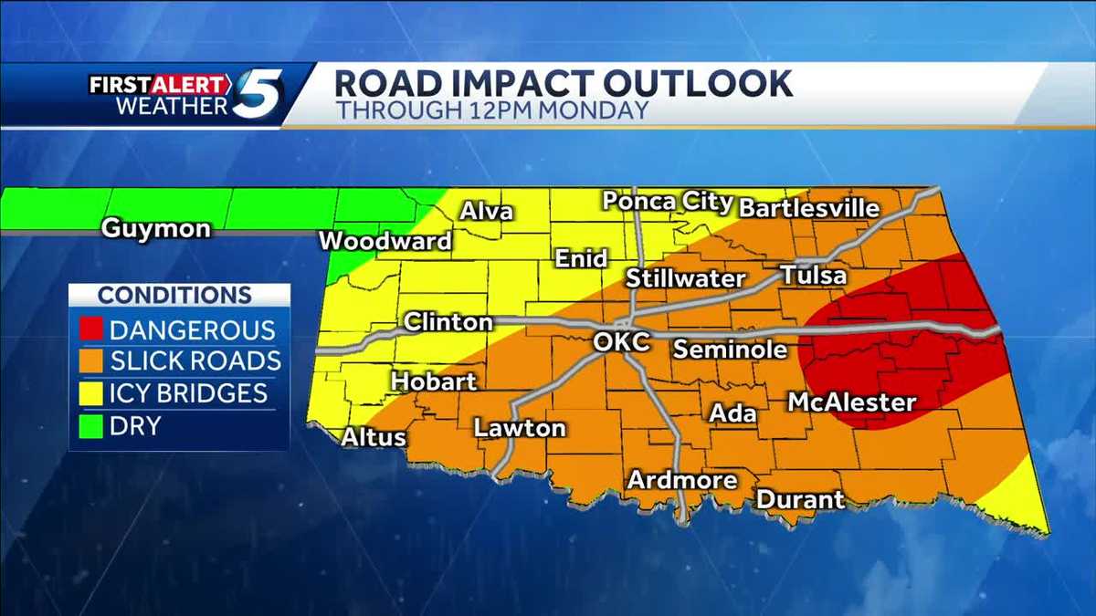 Featured image for "Freezing Rain Threatens Oklahoma Roads This Sunday"