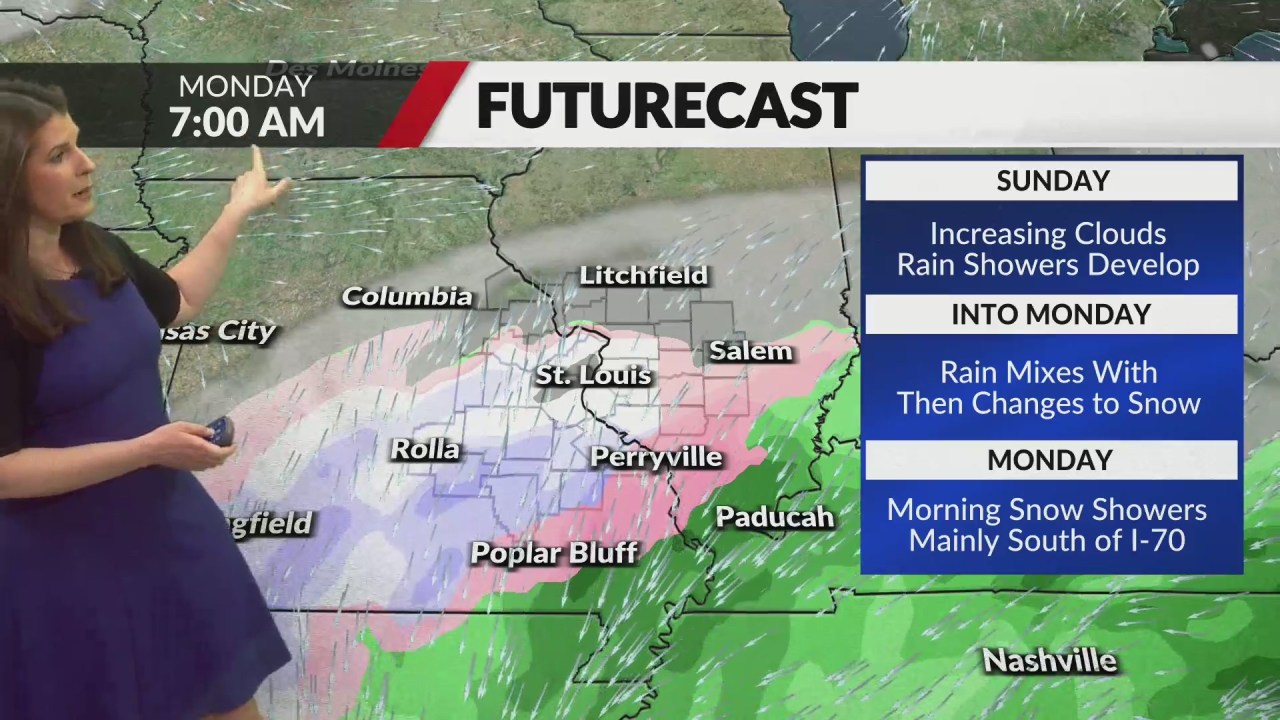 "Snow Forecast: Potential Accumulating Snow Across St. Louis, Oklahoma, and Arkansas on Super Bowl Sunday"