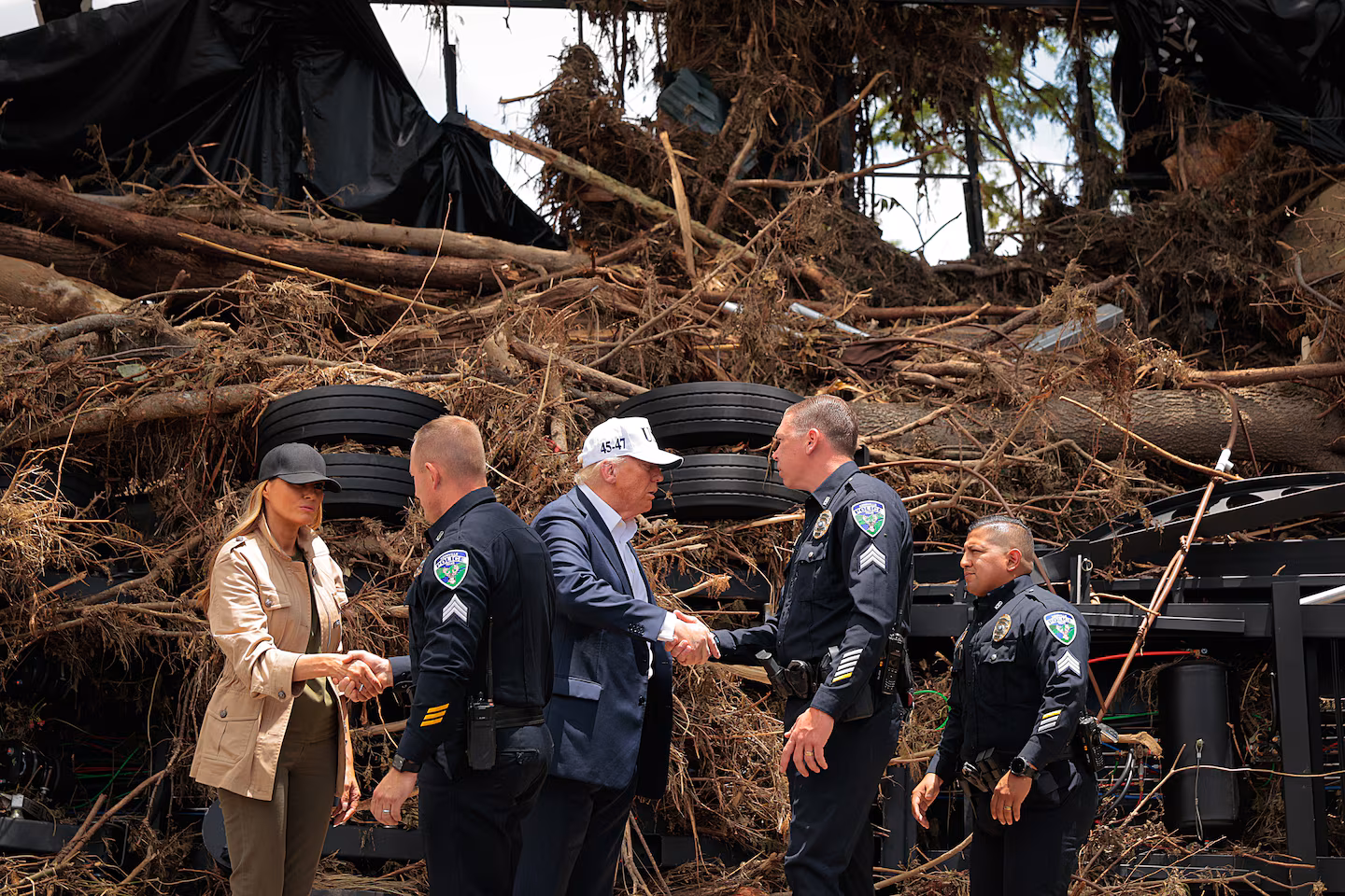 Featured image for Trump visits Texas disaster zone amid flood recovery efforts