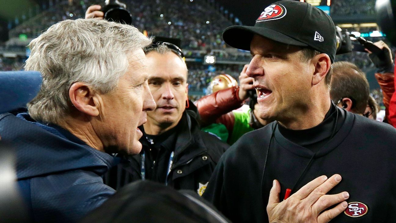 Featured image for Pete Carroll and Jim Harbaugh's Rivalry Highlights Key NFL Matchups