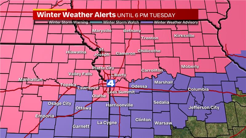 "Winter Storm Warning: Snow Expected in Kansas City Metro and Wichita Area"