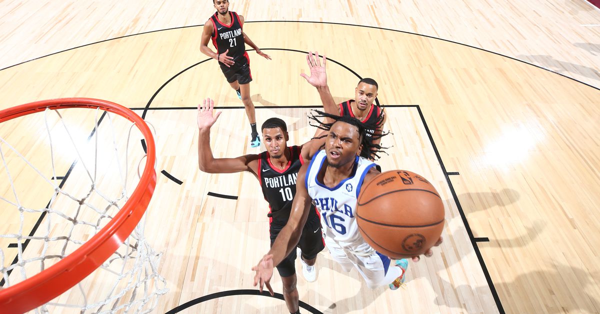 Featured image for McCain's Struggles Persist as Blazers Edge Sixers in Summer League