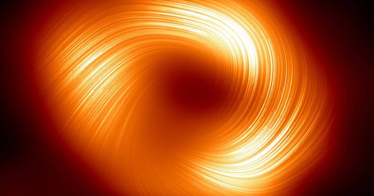 Featured image for "Unveiling the Magnetic Field Surrounding the Milky Way's Black Hole"