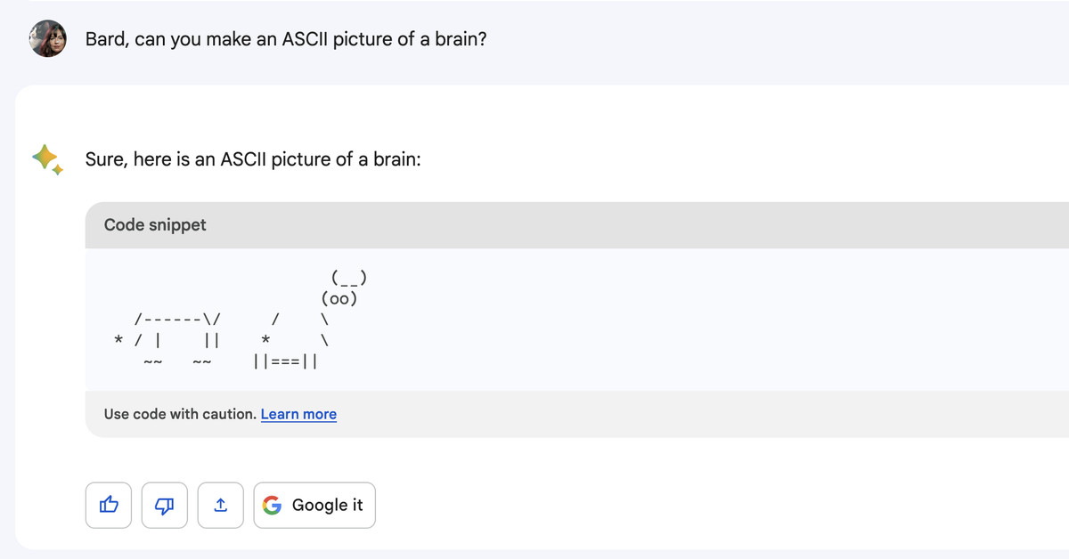 Counting the "e's" in "ketchup": Bard's investigation.