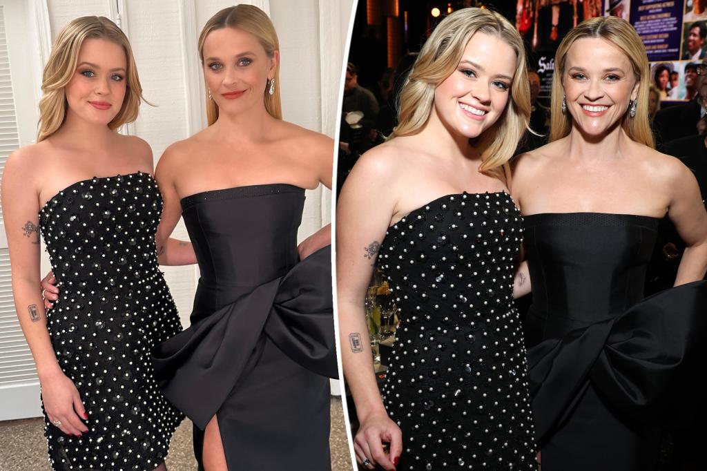 Featured image for "Reese Witherspoon and Ava Phillippe Twinning at 2024 Critics Choice Awards"