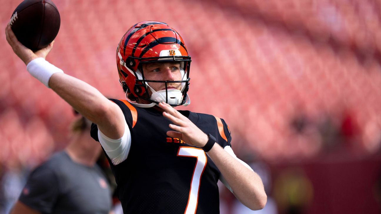 "Bengals Bolster Practice Squad with QB Reid Sinnett Amid Joe Burrow's Injury Concerns"