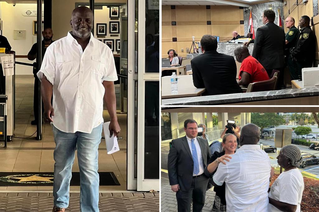 Wrongfully convicted Florida man freed after 34 years of 400-year sentence.