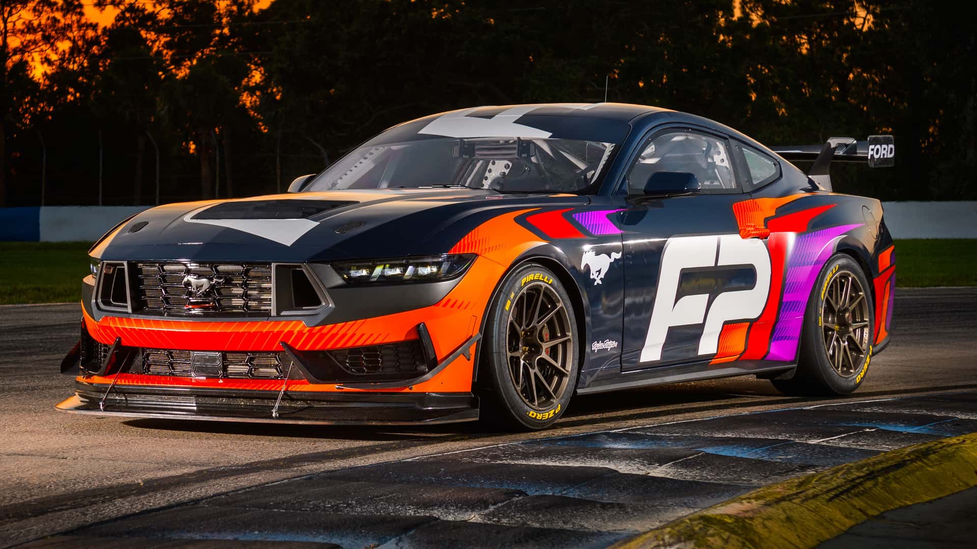 Featured image for "Ford Unveils Aggressive-Looking Mustang GT4 Race Car for Dark Horse Enthusiasts"