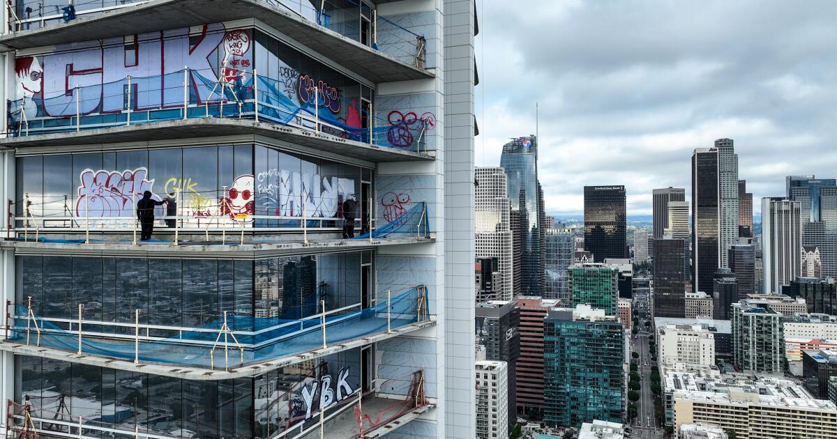 Featured image for "27-Story DTLA High-Rise Vandalized by Taggers"