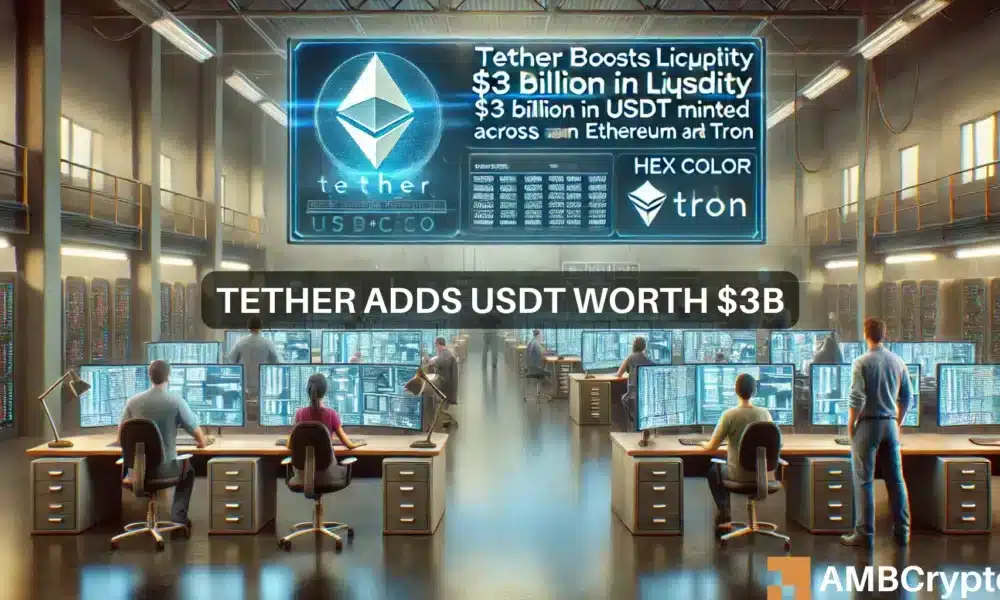 Featured image for Tether Expands Crypto Liquidity with $3B USDT Minting