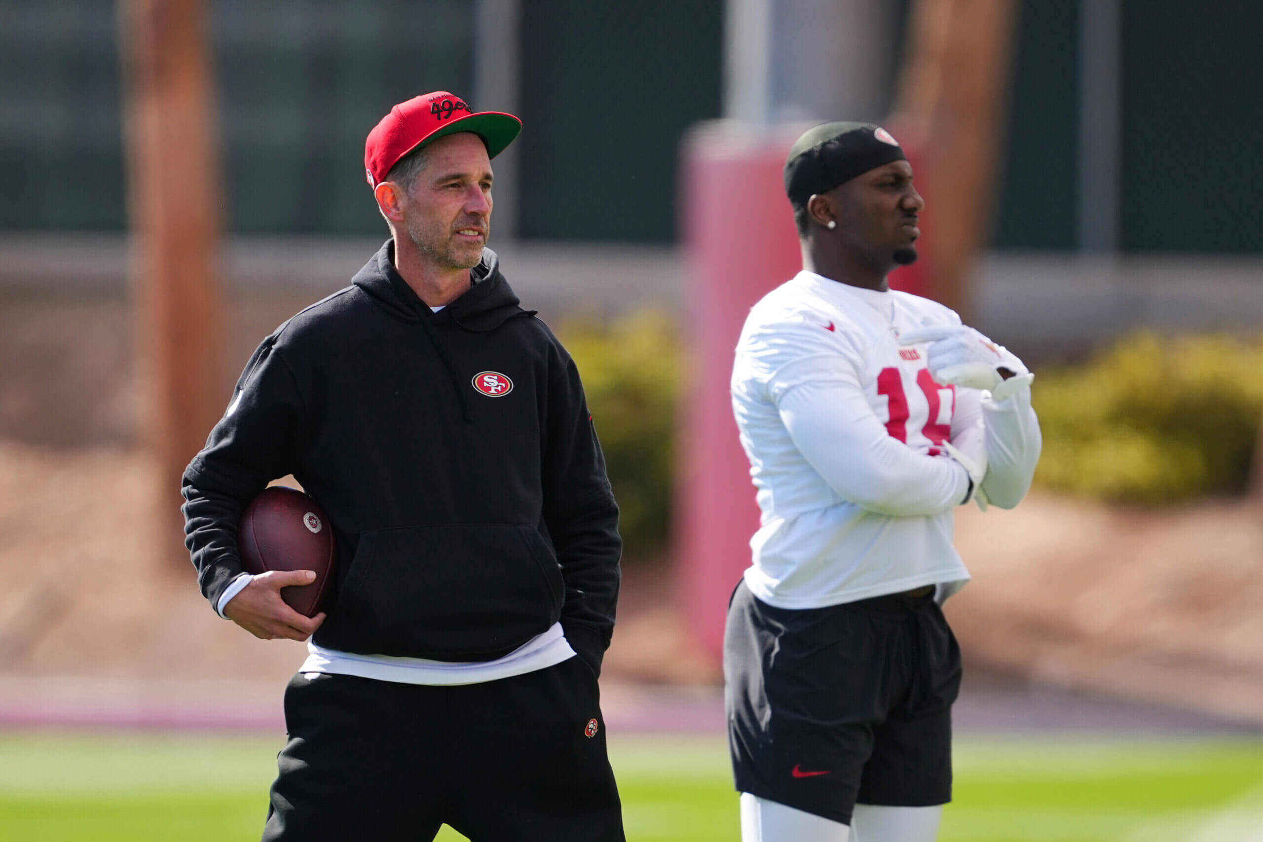 Featured image for "49ers Coach Kyle Shanahan Expresses Concerns Over UNLV Practice Conditions Ahead of Super Bowl 2024"