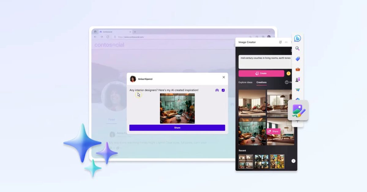 Featured image for "Microsoft Edge's DALL-E AI Image Generator Simplifies Image Creation"