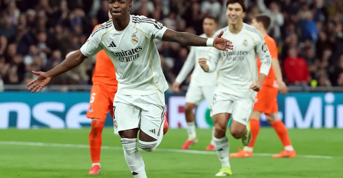 Vinícius doubles down as Madrid extend La Liga run with 4-1 over Sociedad