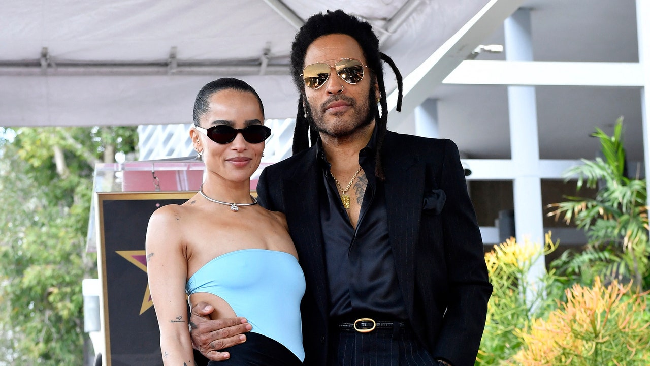 Featured image for Zoë Kravitz Roasts Dad Lenny Kravitz's Style at Walk of Fame Ceremony