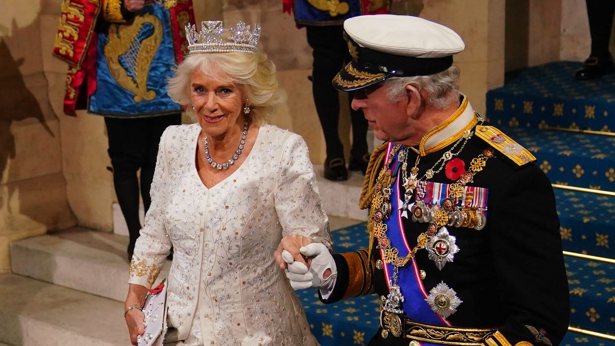 "Queen Camilla's Coronation Dress and Crown Steal the Spotlight at State Opening"