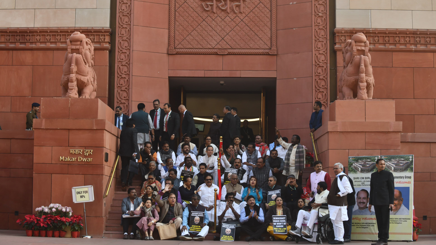 India's Parliament Suspends 141 Opposition Members, Sparking Accusations of Democracy Attack