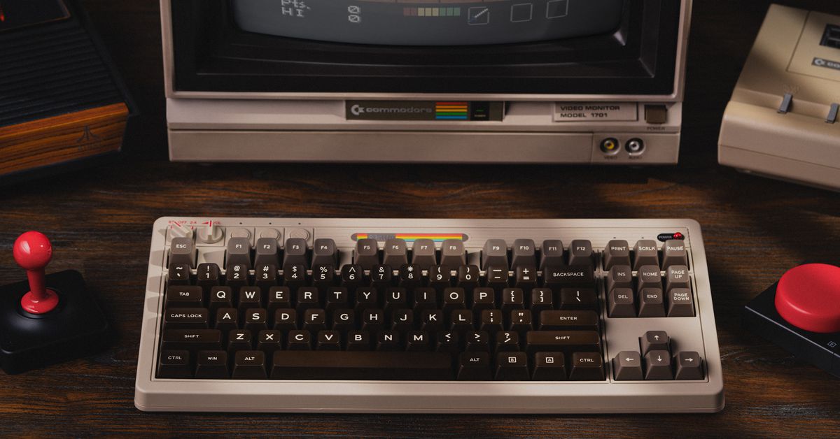 Featured image for "8BitDo Unveils Retro C64 Keyboard with Arcade Stick"