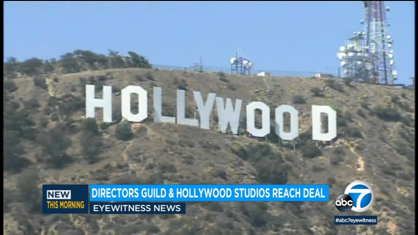 Hollywood studios and directors guild agree on new 3-year contract.