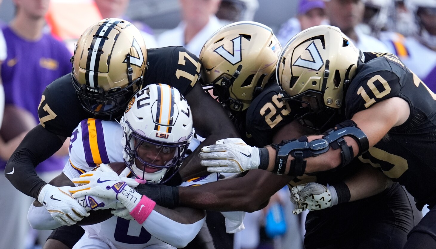 Featured image for AP Top 25 Shakes Up After Week 8 Upsets, Vanderbilt Breaks Top 10