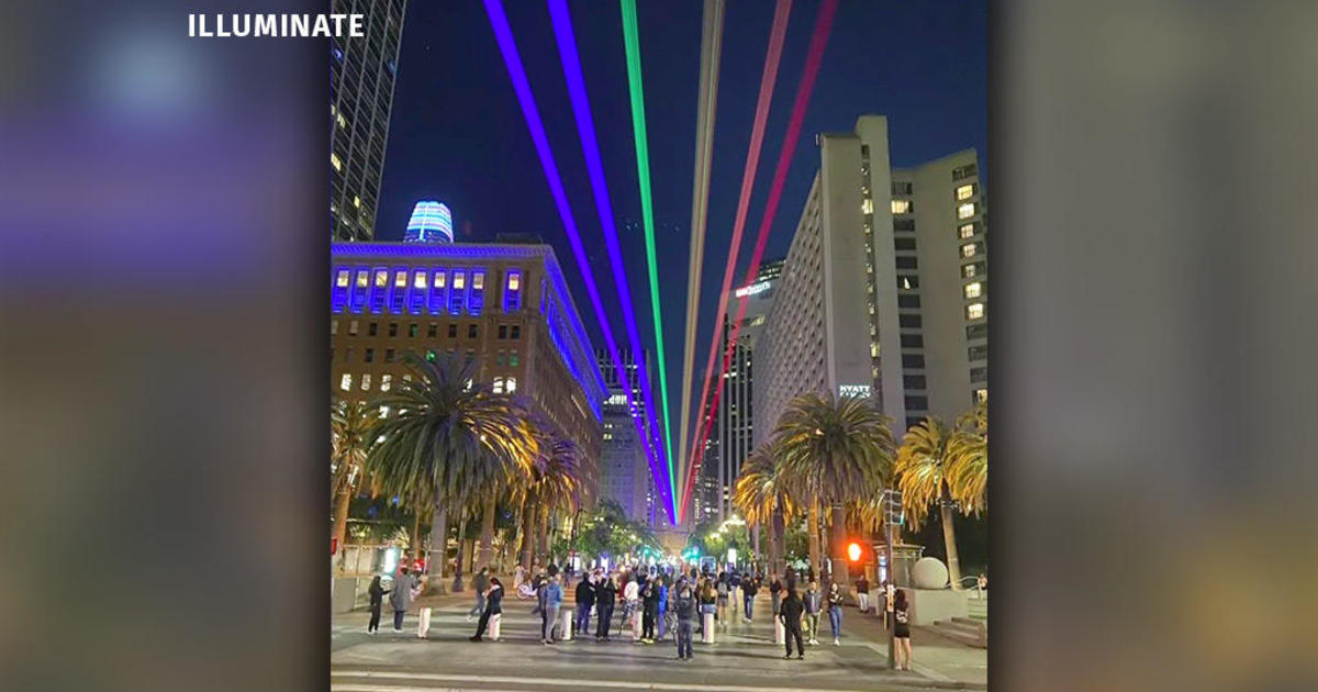 Controversy Surrounds SF Pride's Rainbow Laser Art Installation.