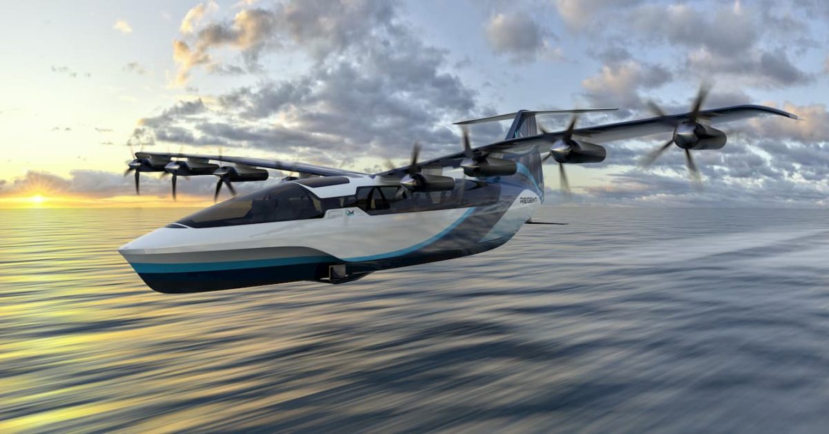 Featured image for REGENT unveils full-scale electric seaglider for passenger transport.