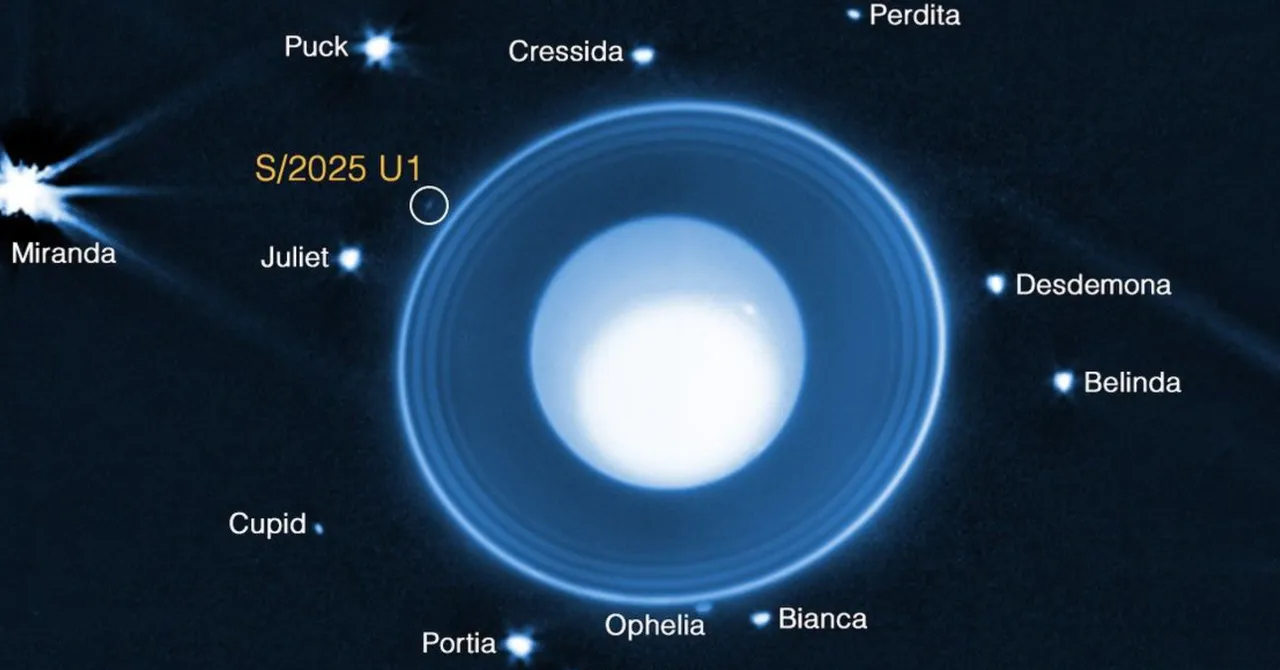 NASA’s Webb Telescope Discovers New Tiny Moon Orbiting Uranus