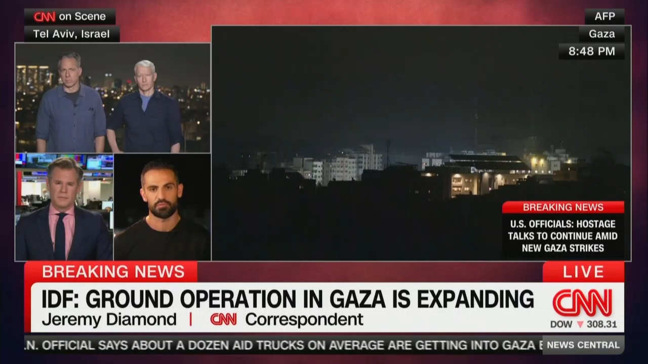 "Israel's Gaza Invasion Imminent as Rockets Interrupt CNN Live Report"