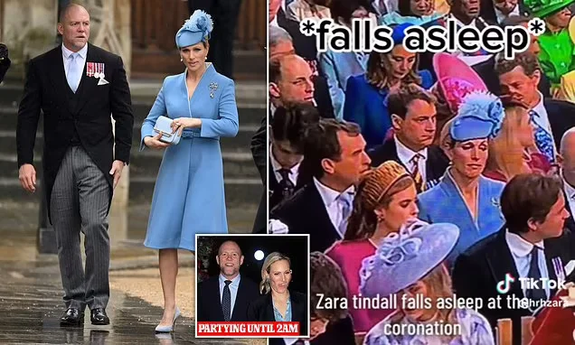 Zara and Mike Tindall's Sleepy Coronation Appearance Goes Viral
