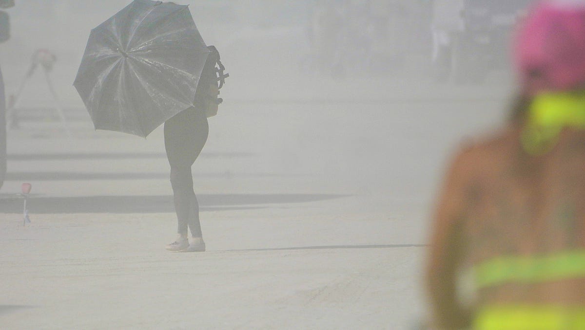 Featured image for "Dust Storm Looms Over Burning Man 2023: Burners Brace for Weather Challenges"