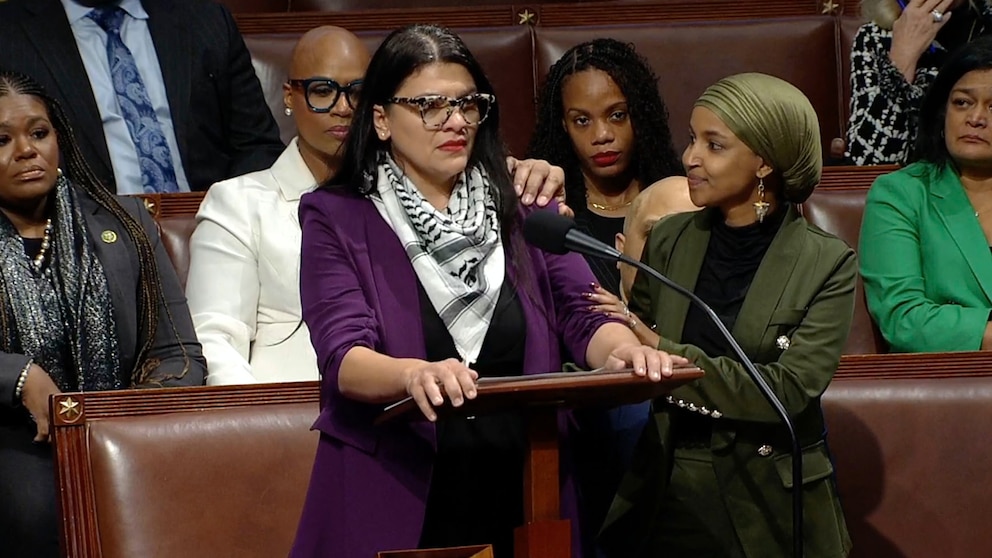 "Tlaib's Emotional Defense Against Censure Over Israel Criticism Met with Controversy"