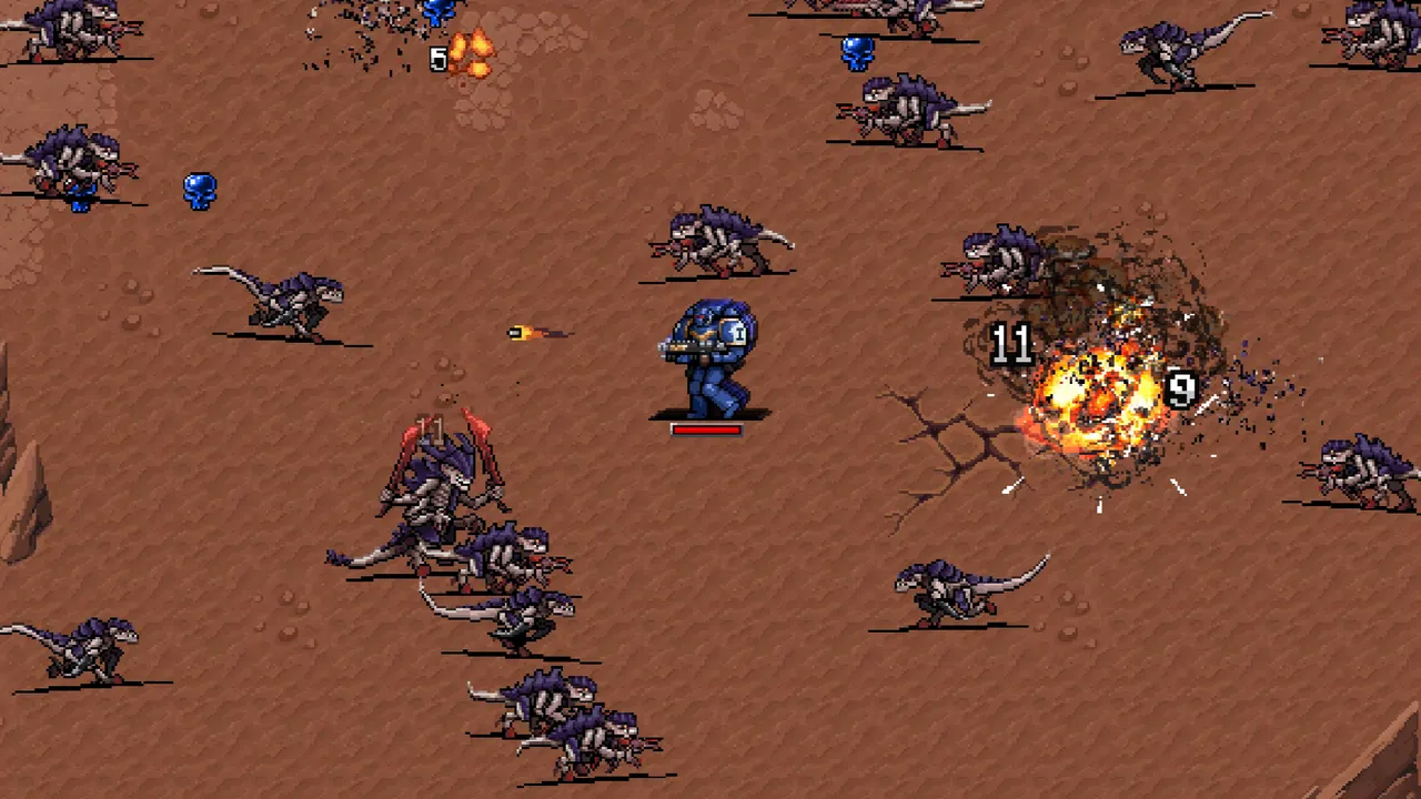 Featured image for Warhammer Survivors Combines Space Marines with Vampire Survivors Gameplay
