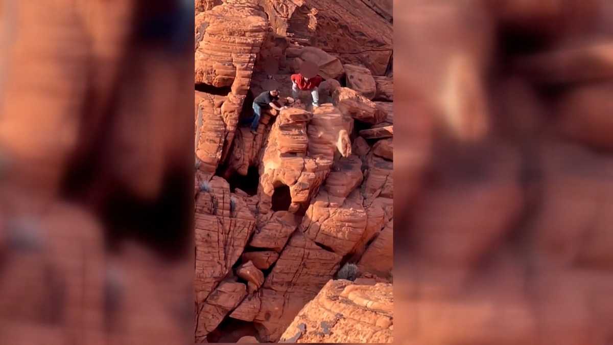Featured image for "Men Sought for Damaging Lake Mead Rock Formations"