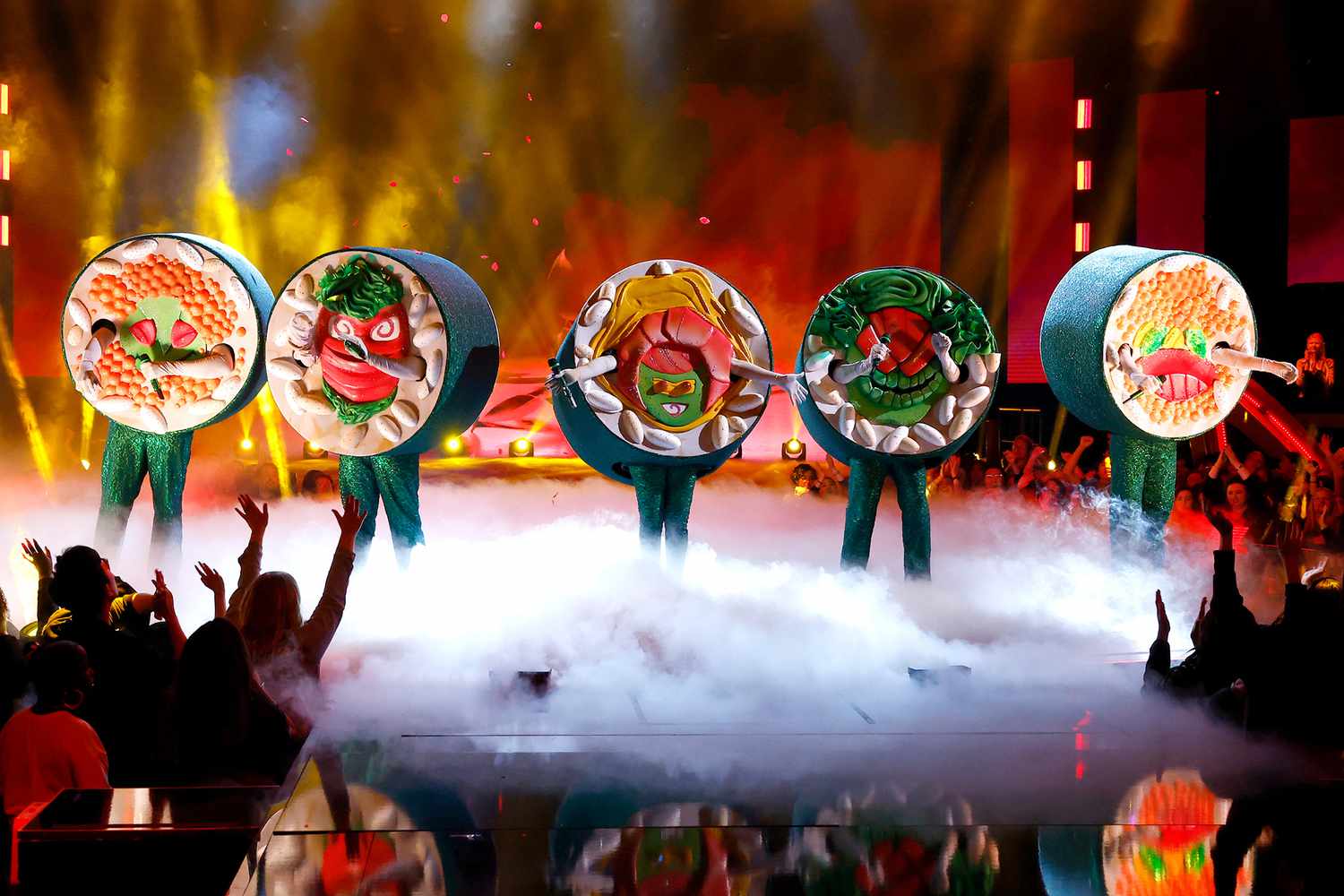 Featured image for Pentatonix Takes Masked Singer California Roll Act on Tour After Shocking Reveal.