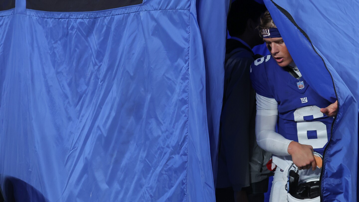 Featured image for NFL and Giants review concussion protocols after Jaxson Dart injury