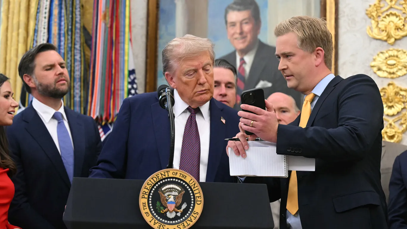 Featured image for Trump dismisses health rumors amid viral death hoax