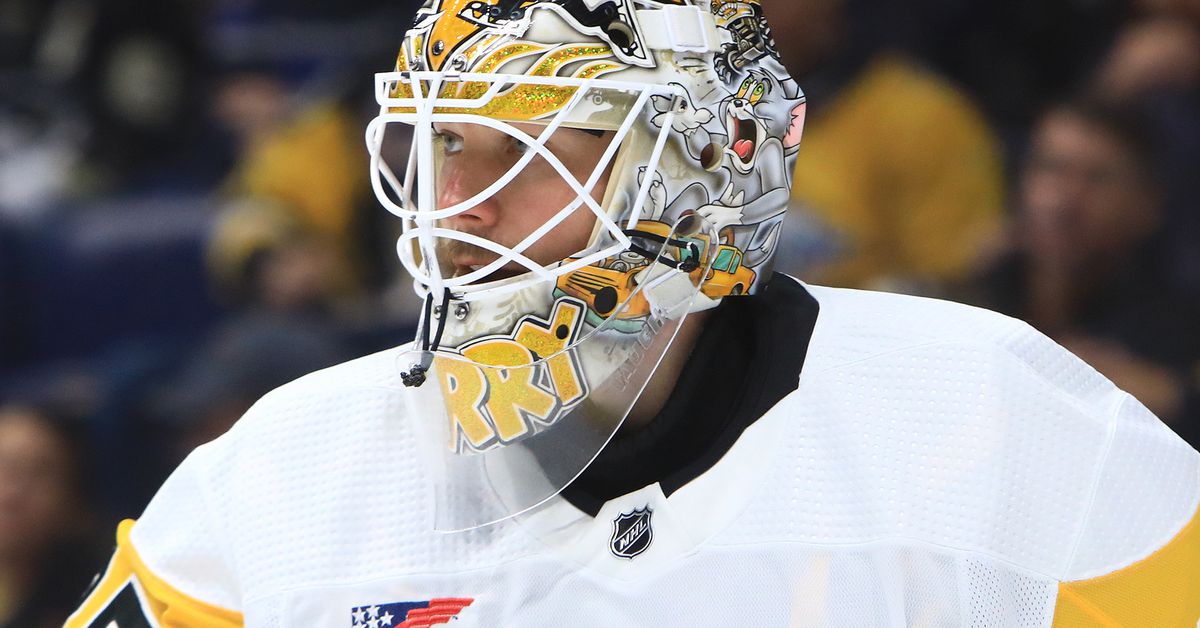 Featured image for Tristan Jarry Makes History with Goalie Goal in Penguins' Victory over Lightning