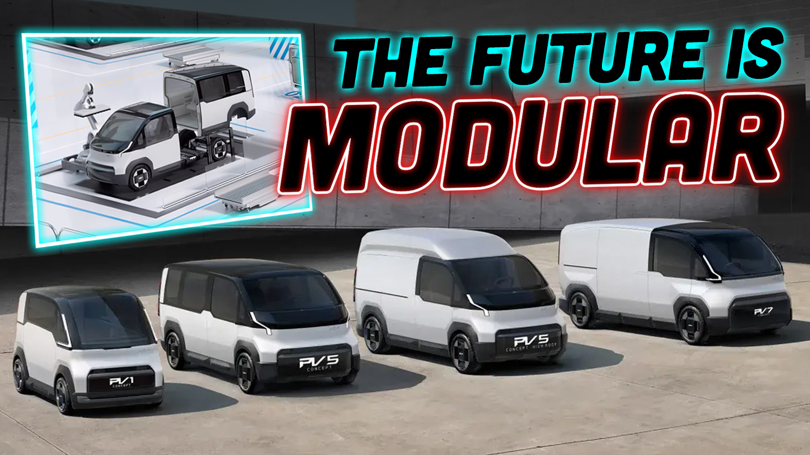 "Kia Unveils Futuristic Modular Vans and Electric Pickup at CES 2024"