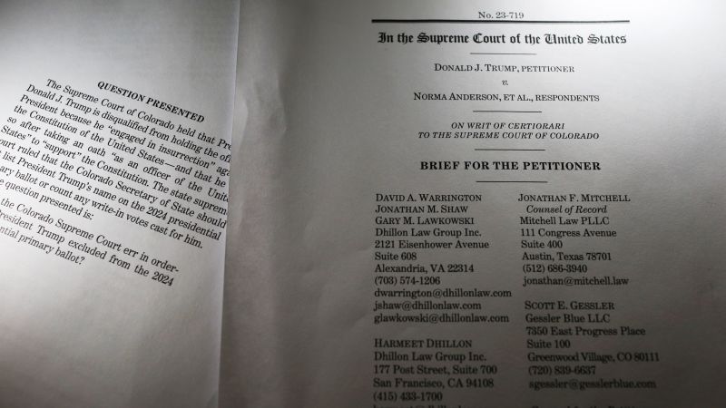 "Legal Experts Debate Trump's Ballot Eligibility at Supreme Court Amid Jan. 6 Fallout"