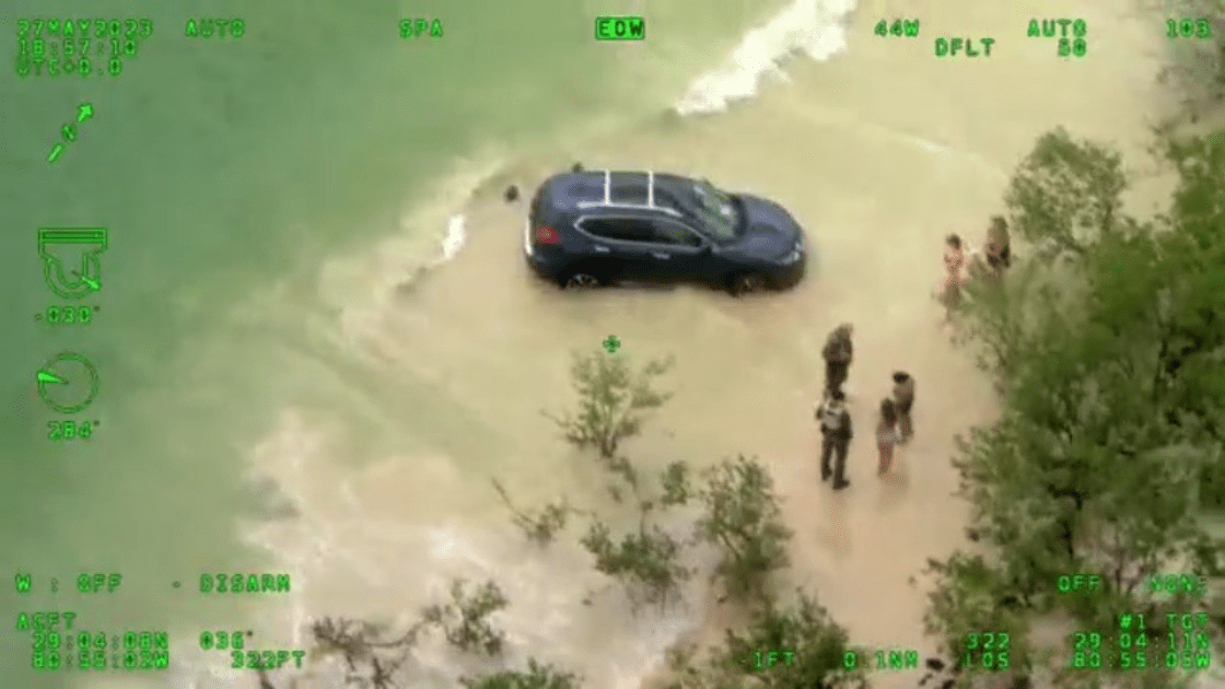 Florida Woman Arrested for Reckless Driving and DUI After Plowing Car into Water on Beach