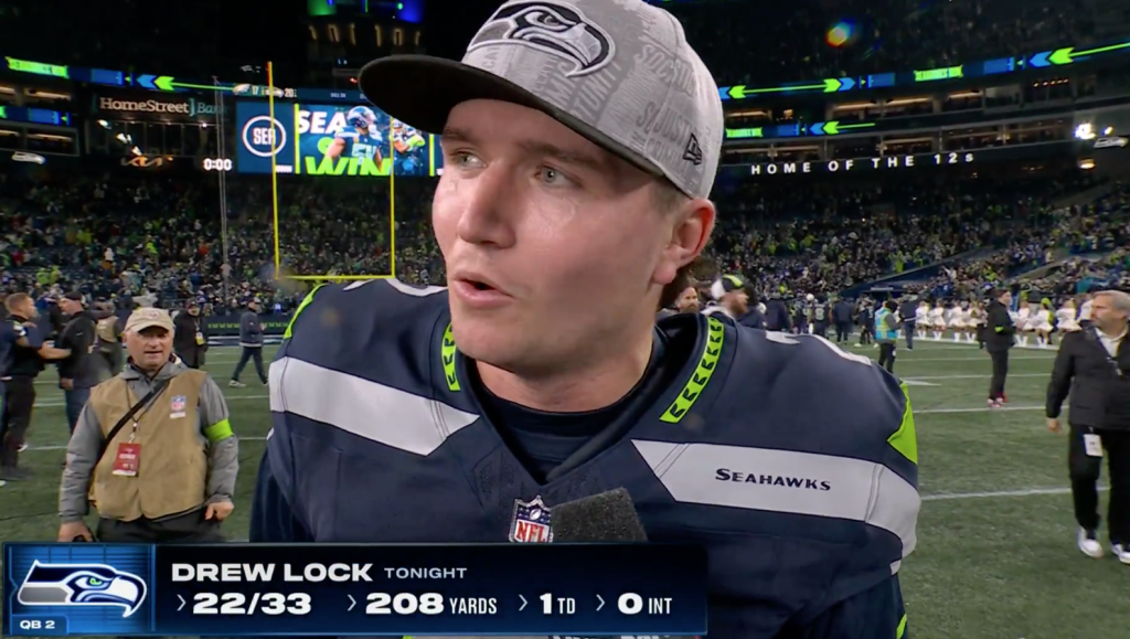 Featured image for Drew Lock's Seahawks stun Eagles with Monday Night Football victory