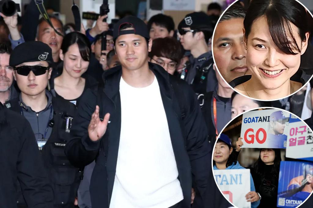 Featured image for "Shohei Ohtani and Wife Mamiko Tanaka Make Grand Entrance in South Korea for MLB Opener"