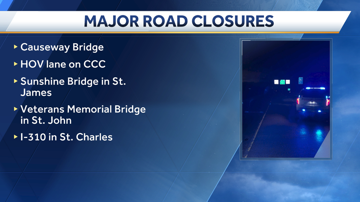 "Winter Weather Causes Road Closures in Louisiana"