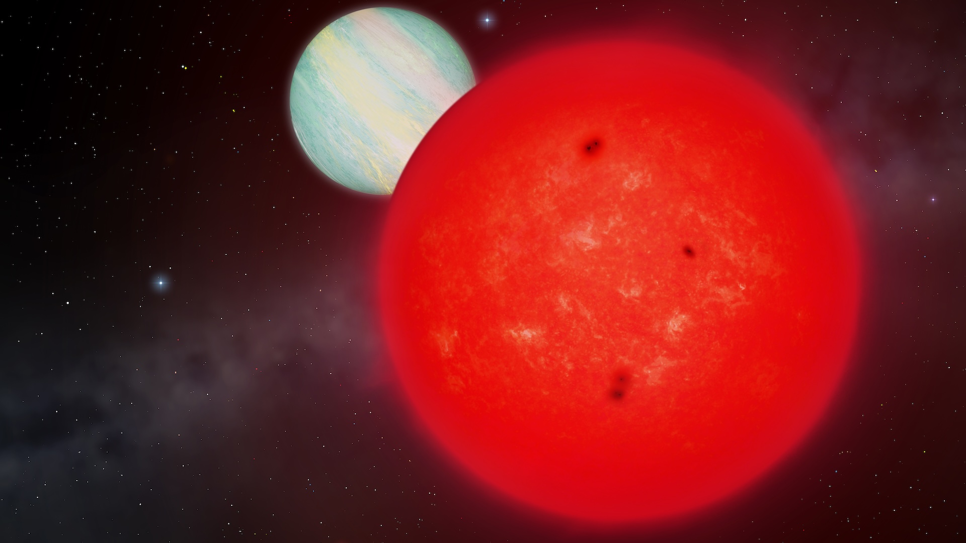 Featured image for Giant planet found orbiting tiny red star challenges planetary formation theories