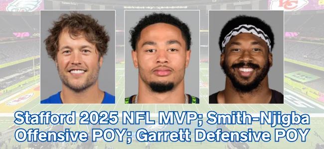 Stafford tops PFWA awards as Smith-Njigba and Garrett claim major honors