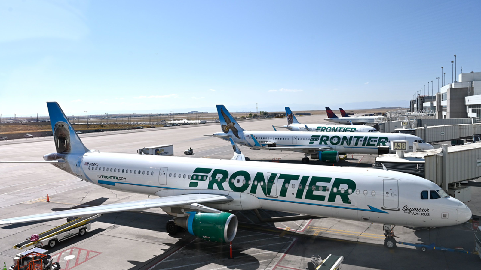Frontier Airlines passenger cited for assaulting flight attendant with intercom phone.