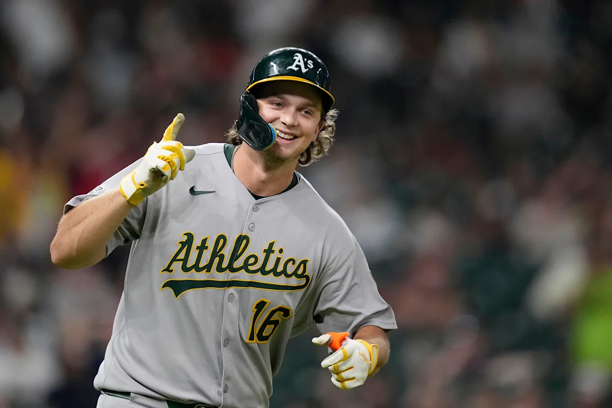 Featured image for A's rookie Nick Kurtz sets MLB record with four-home run game