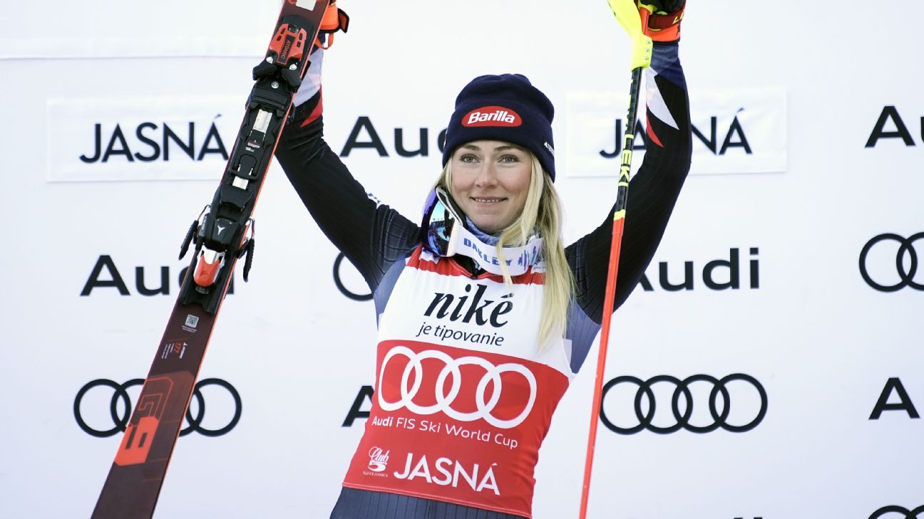 Featured image for Shiffrin Clinches 95th Career Win in WC Slalom Amid Rival Vlhová's Injury