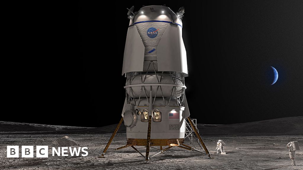Jeff Bezos' Blue Origin secures NASA contract for lunar lander project.