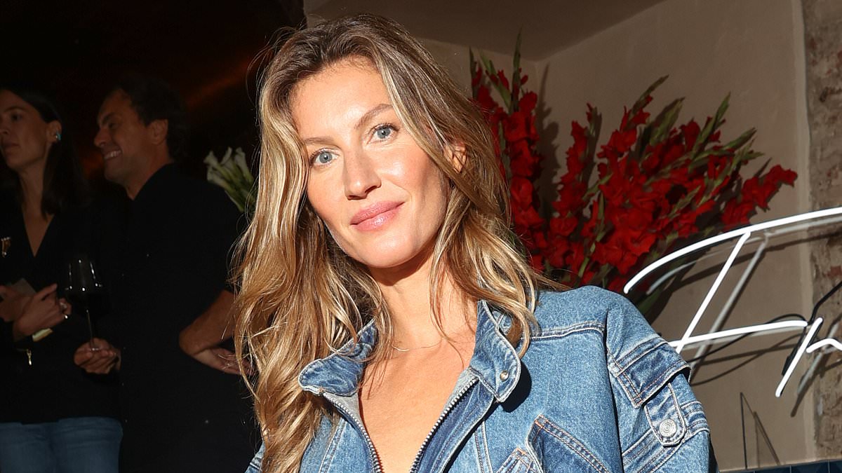Featured image for Gisele Bundchen Rocks 90s Style in Oversized Denim Jacket at Frame D Event